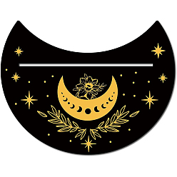 Luna Soporte de tarot de madera, suministros de brujería, forma de la luna, luna, 100x130 mm