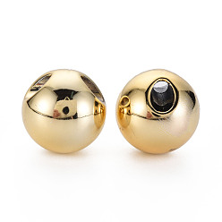 Light Gold CCB Plastic Pendants, Suzumaru Beads, Round, Light Gold, 18mm, Hole: 3.5mm