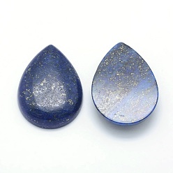 Lapis Lazuli Natural Lapis Lazuli Cabochons, Dyed, Drop, 34~35x24~25x6.5~7mm