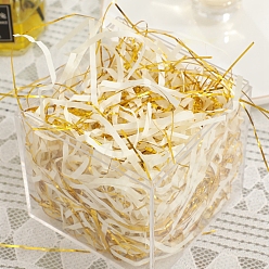 Желтая Старая Ткань  Бумажный крошечный наполнитель, для упаковки подарков и наполнения пасхальной корзины, старое кружево, 2~3 мм, 50 г / мешок