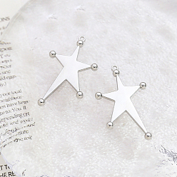 Звезда Подвески из сплава , платина, звезда, 36x22 мм