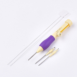 Colorful ABS Plastic Punch Needle, Colorful, 116x19x23mm