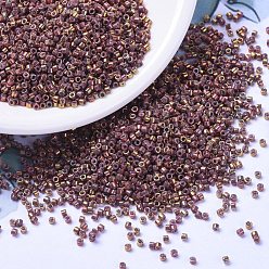 (DB1013) Metallic Tea Berry Gold Iris MIYUKI Delica Beads, Cylinder, Japanese Seed Beads, 11/0, (DB1013) Metallic Tea Berry Gold Iris, 1.3x1.6mm, Hole: 0.8mm, about 10000pcs/bag, 50g/bag