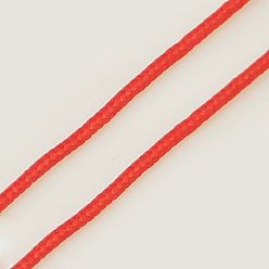 Rouge Fil de nylon pour la fabrication de bijoux, rouge, 0.8mm, environ 7.65~9.84 yards (7~9m)/rouleau