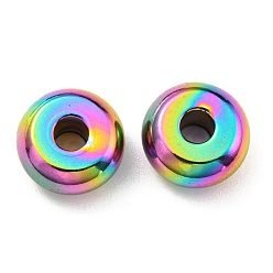 Rainbow Color 201 bolas de acero inoxidable, Rondana plana, color del arco iris, 9.5x5 mm, agujero: 3 mm