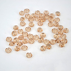 PeachPuff Transparent Crystal Buttons, Acrylic Button
, PeachPuff, about 12mm in diameter, hole: 1.5mm, about 150pcs/bag