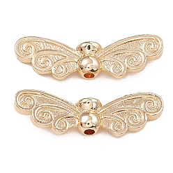 Real 14K Gold Plated Rack Plating Brass Beads, Long-Lasting Plated, Butterfly Wing, Real 14K Gold Plated, 7x22.5x4mm, Hole: 1.4mm