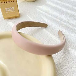 Pink Wide Thick Sponge Hair Bands, Solid Hair Accessories for Woman, Pink, 160x135x26mm