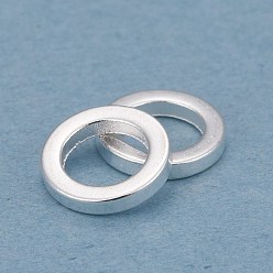 Посеребрённый Латунные соединительные колечки, долговечный, круглые кольца, 925 серебро покрытием, 6x1 мм, внутренний диаметр: 4 мм