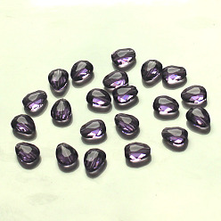 Violet Bleu Imitations de perles de cristal autrichien, grade de aaa, facette, larme, bleu violet, 12x9x3.5mm, Trou: 0.9~1mm