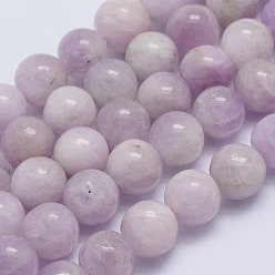 Kunzite Kunzite naturelles brins de perles, perles de spodumène, ronde, a- année, 8~8.5mm, Trou: 1mm, Environ 46 pcs/chapelet, 15.7 pouce (40 cm)