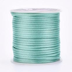 Pale Green Nylon Thread, Rattail Satin Cord, Pale Green, 1mm, about 87.48 yards(80m)/roll