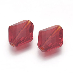 Brique Rouge Imitations de perles de cristal autrichien, grade de aaa, facette, losange, firebrick, 14~14.5x12x5~7mm, Trou: 0.9~1mm