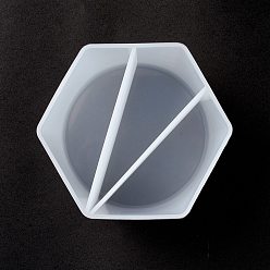 Белый Многоразовый раздельный стакан для заливки краски, силиконовые стаканчики для смешивания смолы, 3 разделители, белые, 105x93x53 мм, внутренний диаметр: 88~98x35~41 мм