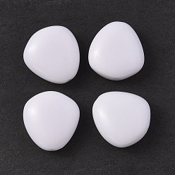 Blanco Abalorios de acrílico opacos, triángulo, blanco, 22x20.5x10 mm, agujero: 1.8 mm, Sobre 55 unidades / 500 g