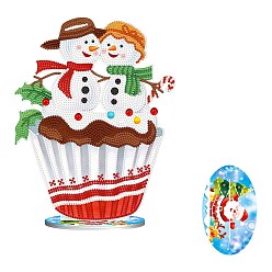 Food DIY Christmas Theme Display Decor Diamond Painting Kits, Including Plastic Board, Resin Rhinestones, Pen, Tray Plate and Glue Clay, Food, 270x210x80mm