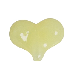 Бледно-Золотистый Акриловые бусины, имитация желе, сердце, бледно золотарник, 16.8x21.7x9 мм, отверстие : 1.5 мм, около 315 шт / упаковка