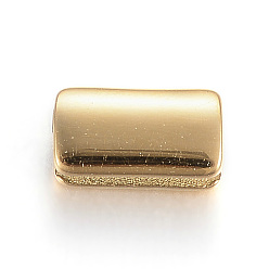 Golden 304 Stainless Steel Beads, Rectangle, Golden, 10x5.5x4mm, Hole: 1.5x2mm