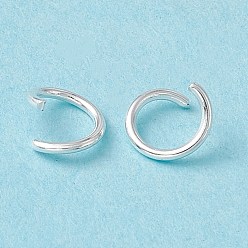 Silver Iron Jump Rings, Open, Silver Color Plated, Single Ring, 21 Gauge, 5x0.7mm, Inner Diameter: 3.6mm, about 16000pcs/1000g