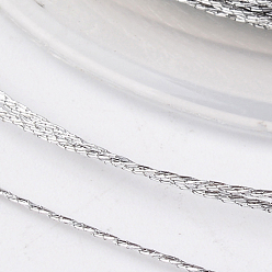 Гейнсборо Круглая металлическая нить, 12 -ply, светло-серые, 1 мм, около 54.68 ярдов (50 м) / рулон