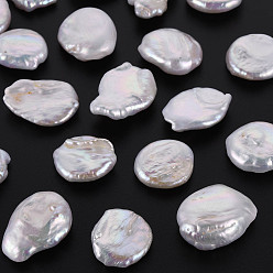 Coquillage De Mer Perles de perles keshi naturelles, perle de culture d'eau douce, pas de trous / non percés, nuggets, couleur de coquillage, 18~26x16~18x5~9mm