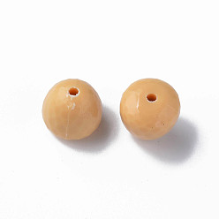 Bois Solide Perles acryliques opaques, facette, larme, burlywood, 15x14.5mm, Trou: 2mm, environ243 pcs / 500 g