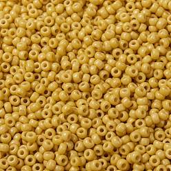 (RR4452) Duracoat Dyed Opaque Banana MIYUKI Round Rocailles Beads, Japanese Seed Beads, (RR4452) Duracoat Dyed Opaque Banana, 8/0, 3mm, Hole: 1mm, about 422~455pcs/bottle, 10g/bottle