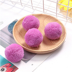 Orchid Polyester Fluffy Pom Pom Balls, for Bags Scarves Garment Accessories Ornaments, Orchid, 5cm