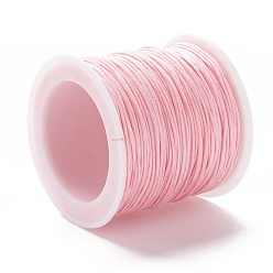 Pink Fil de nylon, matériel de bricolage pour la fabrication de bijoux, rose, 1 mm, 100 mètres / rouleau