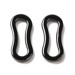 Black Bioceramics Zirconia Ceramic Linking Ring, Nickle Free, No Fading and Hypoallergenic, Number 8 Shaped Connector, Black, 13.5x6x1.5mm, Inner Diameter: 10.5x2.8mm
