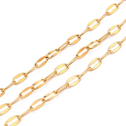 Настоящее золото 21K Вакуумная обшивка 304 кабельных цепей из нержавеющей стали, с катушкой, пайки, реальный 18 k позолоченный, 8x3.8x0.8 мм, 10.93 ярдов (10 м) / рулон