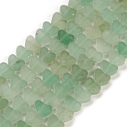 Green Aventurine Natural Green Aventurine Beads Strands, Heart, 7~7.5mm, Hole: 0.6mm, about 62pcs/strand, 14.80''~15''(37.6~38.1cm)