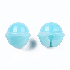 Sky Blue Synthetic Coral Beads, Dyed, Imitation Jade, Bell, Sky Blue, 9.5x10.5x10mm, Hole: 1.4mm