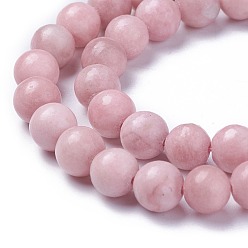 Pink Opal Natural Pink Opal Beads Strands, Grade AB, Round, 8mm, Hole: 0.8mm, about 47pcs/strand, 14.9 inch(38cm)