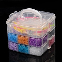 Mixed Color 12 Random Color 5mm Melty Beads Refills with Accessories for Kids, Mixed Color, 155x160x130mm