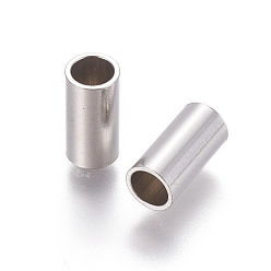 Stainless Steel Color 304 Stainless Steel Tube Beads, Stainless Steel Color, 10x5mm, Hole: 4mm