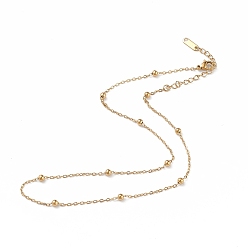 Oro Chapado en iones (ip) 304 collar de cadena satélite de acero inoxidable para hombres y mujeres, dorado, 15.75 pulgada (40 cm)