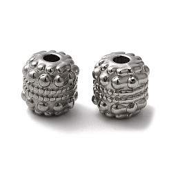 Stainless Steel Color 304 Stainless Steel Beads, Column, Stainless Steel Color, 8x8mm, Hole: 2.2mm
