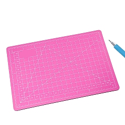 Deep Pink A5 PVC Cutting Mat, Cutting Board, for Craft Art, Deep Pink, 15x22cm