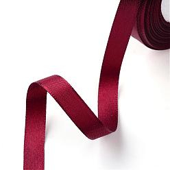 Rouge Foncé Ruban de satin à face unique, Ruban polyester, rouge foncé, 1 pouce (25 mm) de large, 25yards / roll (22.86m / roll), 5 rouleaux / groupe, 125yards / groupe (114.3m / groupe)