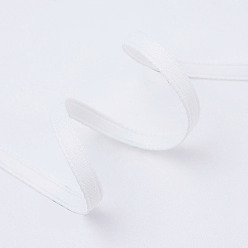 Blanc Ruban de satin mat double face, ruban satin polyester, blanc, (1/4 pouce) 6 mm, 100yards / roll (91.44m / roll)