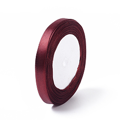 Dark Red Single Face Satin Ribbon, Polyester Ribbon, Dark Red, 3/8 inch(10mm), about 25yards/roll(22.86m/roll), 10rolls/group, 250yards/group(228.6m/group)