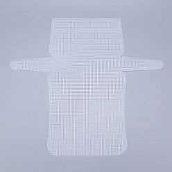 Blanc Feuilles de toile de maille en plastique, pour la broderie, fabrication de fil acrylique, projets de tricot et de crochet, blanc, 41.8x45.8x0.15 cm, Trou: 2x2mm