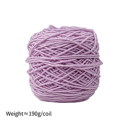 Plum 190g 8-Ply Milk Cotton Yarn for Tufting Gun Rugs, Amigurumi Yarn, Crochet Yarn, for Sweater Hat Socks Baby Blankets, Plum, 5mm