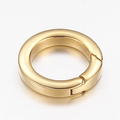 Golden 304 Stainless Steel Spring Gate Rings, O Rings, Ring, Golden, 15x2.8mm, Inner Diameter: 9.6mm