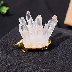 Хрусталь Натуральный необработанный кристалл кварца украшение дисплея, украшения из энергетического камня рейки, еж, 45 мм