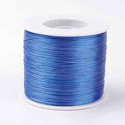 Королевский синий Корейская плоская эластичная кристаллическая струна, эластичная нить для бисера, для изготовления эластичного браслета, королевский синий, 0.5 мм, около 546.8 ярдов (500 м) / рулон