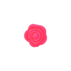Темно-Розовый Пищевые экологически чистые силиконовые фокусные шарики, жевательные бусины для чайников, DIY уход за ожерельем, роза, темно-розовыми, 20.5x19x12.5 мм