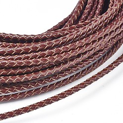 Сиена Плетеный кожаный шнур, цвет охры, 3 мм, 50 ярдов / пачка