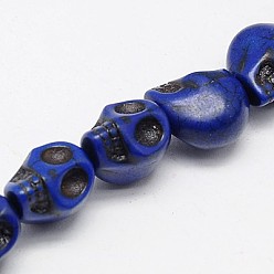 Magenta Perles synthétiques turquoise brins, teint, crane, magenta, 30x23x29mm, trou: 1 mm, environ 40 pcs / 1000 g